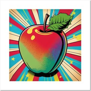 Retro 1950s Comic Book Apple Posters and Art